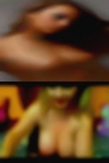 Looking woman entertain couple